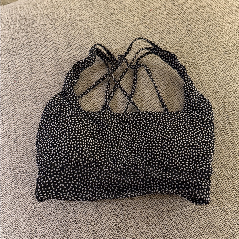 Buff Bunny Revolution Black and White Polka Dot Sports Bra